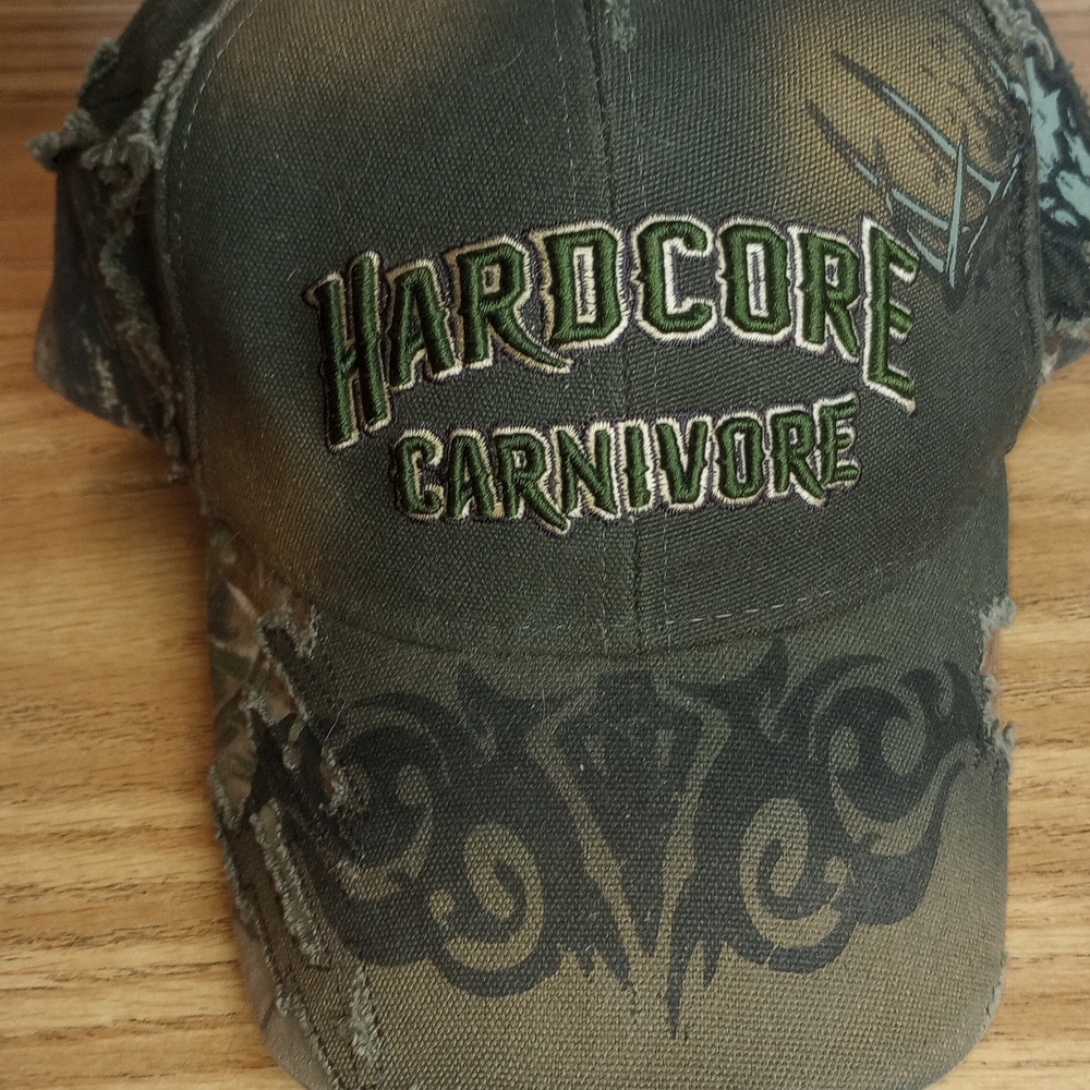 Hardcore Carnivore Green Camo Hat